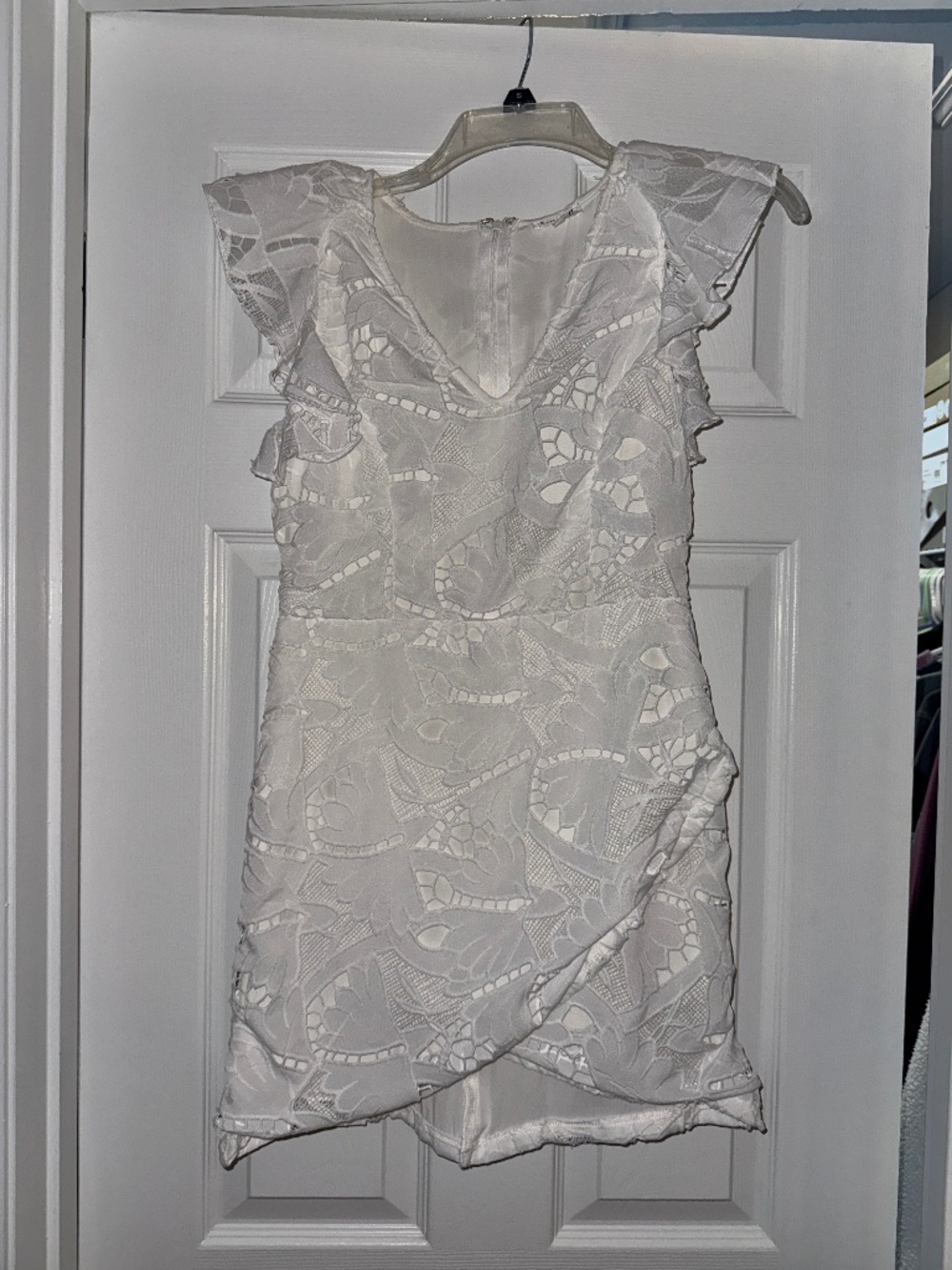 White lace mini dress